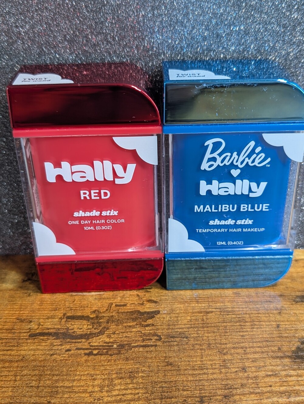 Hally Shade Stix Bundle – Red + Barbie Malibu Blue Temporary Hair Color